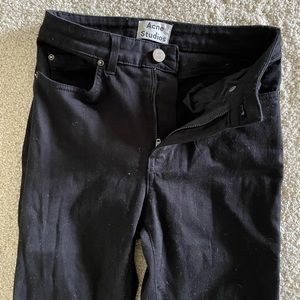 Acne, super skinny, mid rise, size 25 black jeans